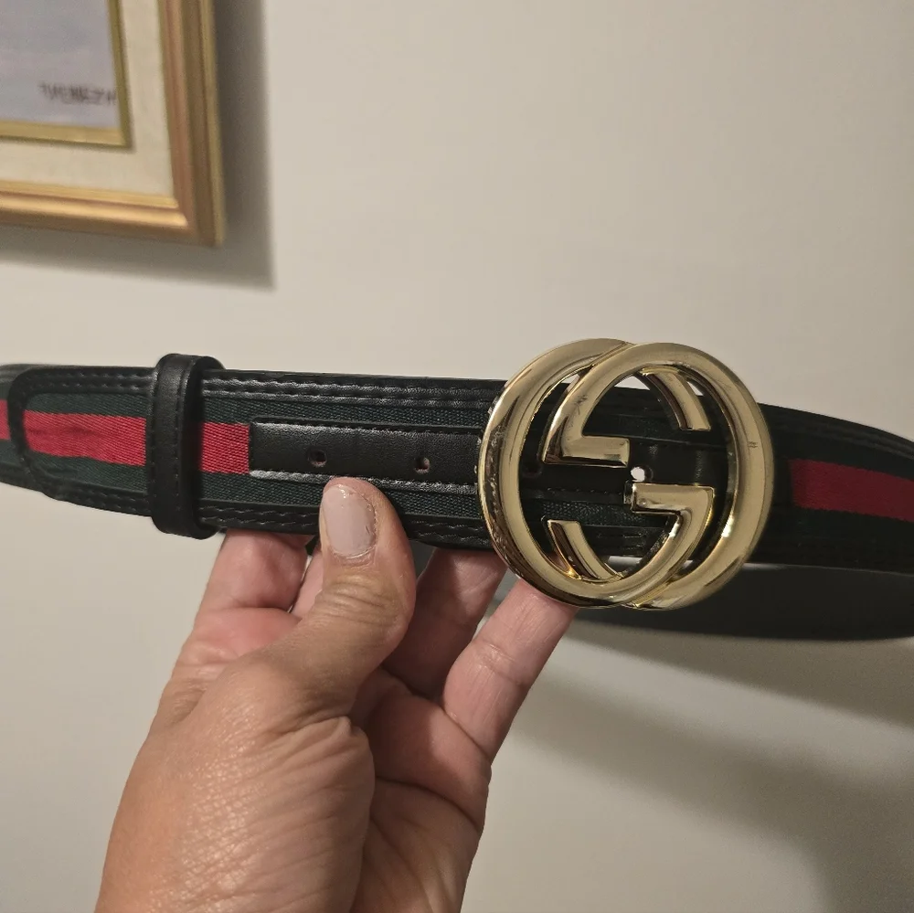 Gucci Black and Red Men's Belt